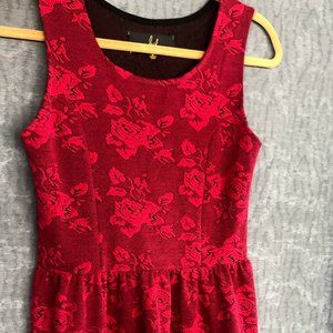 Jack by BB Dakota Burgundy Floral Dress